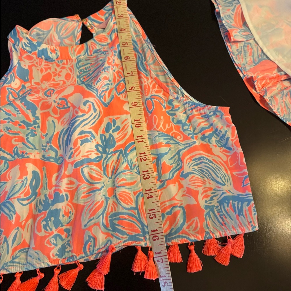 Lilly Pulitzer Rare Selina Set in PINK SUNSET SUMMER SIREN. Size 4. - Picture 10 of 12